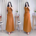Trixie Classy terno Coordinates Frenchy top with long skirt womenswear. 