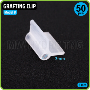50 Pcs Small Clear Grafting Clip for Seedling Model B | Klip Kecil Bening Sambung Pucuk Batang Bibit Tanaman