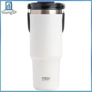 [จัดส่งด่วน]แก้วมัคสแตนเลสสตีลแก้วกาแฟสำหรับเดินทางเย็นและร้อนขวดฉนวนสูญญากาศสองชั้นกระบอกน้ำกีฬาท่องเที่ยว