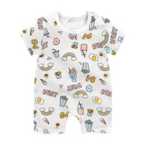 READY STOCK Newborn Baby Short Sleeve Rompers Jumpsuits one pieces Daily Wear Clothing - Baju Bayi Rompers Jumpsuits Langan pendek 宝宝短袖圆领连体衣
