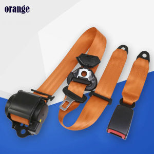 Universal Three-point Automatic Seat Belt For Car Stopper Spacing Limit Buckle Clip Retainer Adjustable Seat Belt with Cam Lock