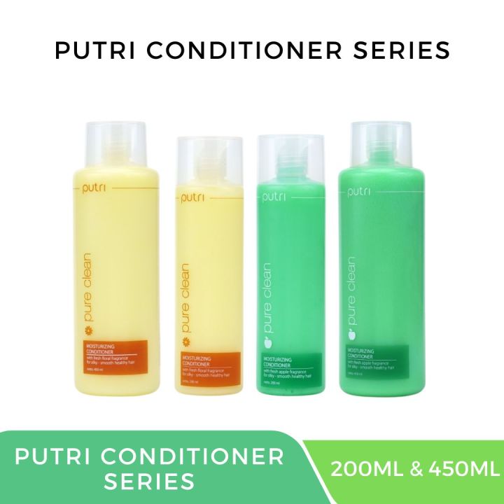 Putri Pure Clean Moisturizing Conditioner With Fresh Apple Fragrance Ukuran 450 ml & 200ml