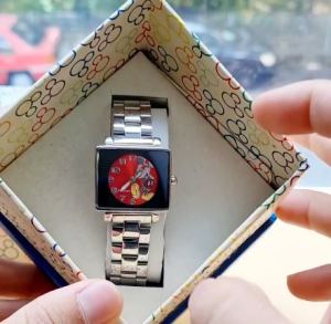 Disney Mickey Mouse Analog Quartz Japan Movement with Stainless Steel Watch Band MSFR683-01A Red