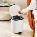 Ecoco Foot Pedal Press Type Trash Can with Cover Silent Closing Garbage Bin 7L 11L for Kitchen Bathroom. 