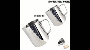 [Ship Local] 350/550ML Espresso Coffee Milk Cup With Scale Latte Mugs Frothing Pitcher