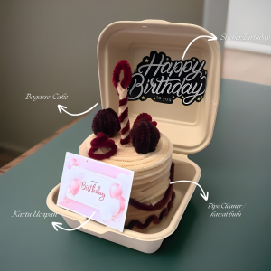 kue ulang tahun / kue ultah kawat bulu kado ulang tahun cewek cake pipe cleaner