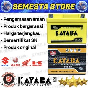AKI KAYABA GTZ5S 5 AMPER ACCU KERING MOTOR HONDA SUZUKI YAMAHA KAWASAKI BEAT BLADE SUPRA 125 NEXT YTZ4V MTZ5S