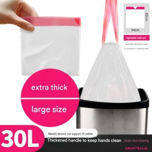 ❣️SPACEIDEAS❣️ 200pcs Boxed 45*59cm Rubbish Bag Thickened Disposable Garbage Bag Handheld Plastic Bag Household Trash Bags Thicken Disposable Plastic Bag Trash Bags Plastic Waste Bag Rubbish Bags Bin Liners Vest Plastic Bag Garbage Storage Bag Handle Bag
