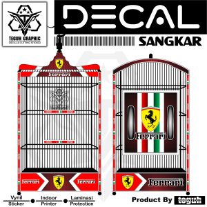 Stiker Decal Sangkar Kotak Ferrari