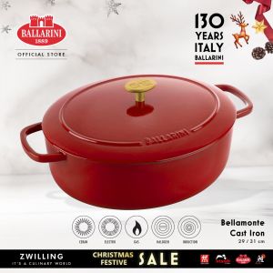 BALLARINI Bellamonte Cast Iron Oval Cocotte 29cm/31cm