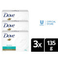 [TRIPLE VALUE PACK] Dove Beauty Bar Sensitive 135g for Sensitive Skin. 