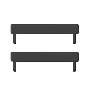 1 Pair Metal Smartwatch Band Connector Adapter 24mm to 22mm/20mm