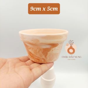 Chậu đất nung chậu sen đá - Ly gờ 95 miệng chậu 9cm chiều cao 5cm