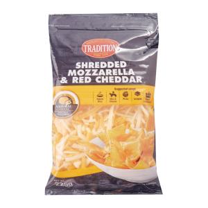Tradition Shredded Mozzarella And Red Cheddar