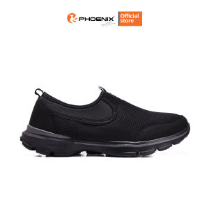 Phoenix Denzel Sepatu Slip On Pria - All Black