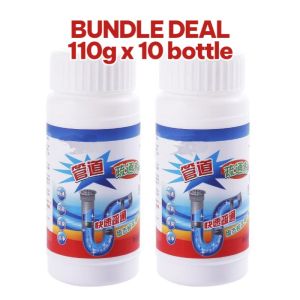[SG stock] 10bottle Powerful Sink Drain Cleaners /Pipe Dredging Agent/ Kitchen Toilet Sewer blocking /Pipe Declogger/drain clean