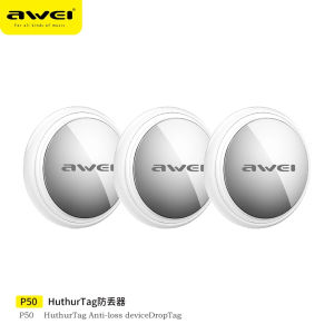 Awei P50 มินิติดตามป้องกันการสูญเสีย GPS พร้อมแจ้งเตือน Buzzer Smart Locator สัตว์เลี้ยงเด็ก Keys Wallet Finder เครื่องตรวจจับแท็ก เข้ากันได้กับ iPhone iPad Mac สนับสนุน Google Find My App
