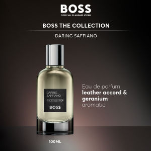 BOSS The Collection Daring Saffiano Eau De Parfum For Men 100ml - Geranium & Leather - Aromatic EDP Perfume | by HUGO BOSS Fragrances