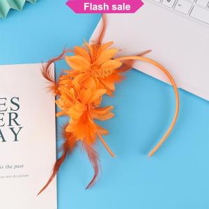 SHENHAO2🎀 1 cái phụ nữ fascinator hat Headband hoa lông lưới sợi Cocktail tiệc cưới phụ kiện tóc trang trí đầu