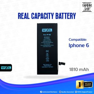 WIXEL Baterai Ip 6 6G Real Capacity Batre Batrai Battery Dual IC Protection Double Power HP Handphone Original Apple Ip Ori