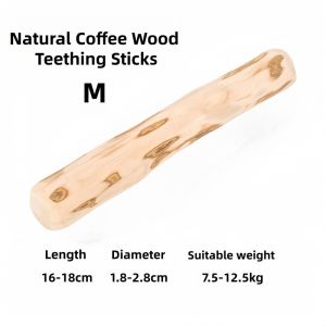 Dog Teething Stick Natural Coffee Wooden Dental Stick Durable Relieve Bad Breath Toy Pet Supplies