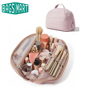 BAGSMART Túi trang điểm du lịch dành cho nữ Hộp đựng mỹ phẩm xách tay có đệm phồng Trang điểm Túi đựng đồ vệ sinh chống nước2026