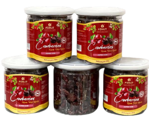 Quả Nam Việt Quất Sấy dẻo nhập khẩu Mỹ cao cấp - Nam Việt quất khô cao cấp 250gram đóng gói tại Việt Nam TH FONUT - CRANBERRY