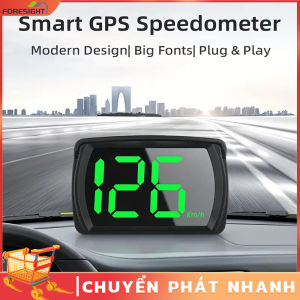 Hiển thị tốc độ kính chắn gió ô tô Ổ cắm USB định vị GPS trên ô tô Đồng hồ tốc độ kỹ thuật số HUD KM/H GPS có đèn LED