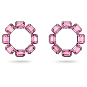 💖Swarovski💖Millennium octagonal cut pink gemstone earrings S925 sterling silver womens fashion earrings hypoallergenic non-allergenic Valentines Day gift birthday gift for girlfriend bestie