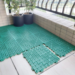 Interlocking PVC Anti-Slip Floor Mat/Thickened Waterproof Pad for Pool Kitchen Bathroom Toilet Rainbow Culture