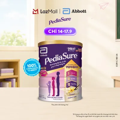 [CHỈ 14-17.9 GIÁ TỐT MUA NGAY-SLCH] 1 lon PediaSure 1-10 tuổi dạng bột hương Vani 1.6kg
