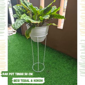 Standing Pot Rak Bunga Minimalis Murah model kaki 3 bulat tinggi 50 cm Rak Bunga Tinggi