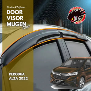 Perodua Alza 2022 To 2025  Door Visor Mugen Style 8 cm Width 1.8 mm Thickness Rain Vent Deflector Weather