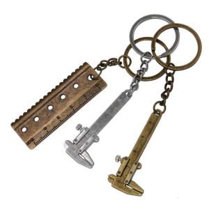 Mini Measuring Tool Vernier Caliper Straight Tooth Keychain Pendant Precision Pocket Vernier Caliper Keyring Portable
