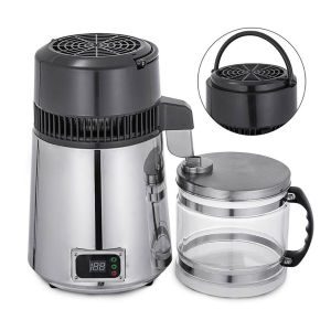 Pure Water Distiller Machine Electric Distillation Purifier Distilled Water Machine Vevor Distiller for Home Office Dental Lab 4L 110V/220V 750W