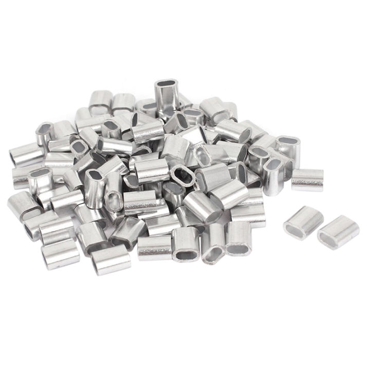 CustomyLife 30pcs 3.5mm Single Hole Wire Rope Cable Clamp Clips - View #2