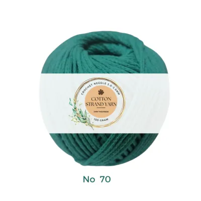 42 Color 100g 2mm Cotton Strand Yarn Hollow Cotton Yarn Benang Crochet Knitting