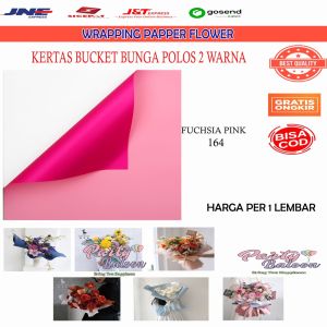 Wrapping Paper Flower Cellophane BI color Kertas Bucket Bunga dual warna polos satuan murah