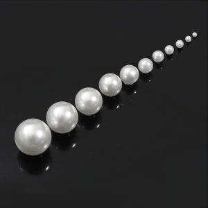 12/14/16/18mm White ABS Imitation Pearl Beads No Hole Round Loose Beads For Jewelry Decoration Display DIY Crafts Accessories