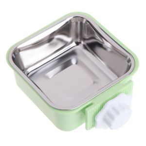 CUTE ELVES Rabbit Small Pet Plastic Square Hanging Anti-overturning Food Dish Dog Crate Bowl Water Feeder Container