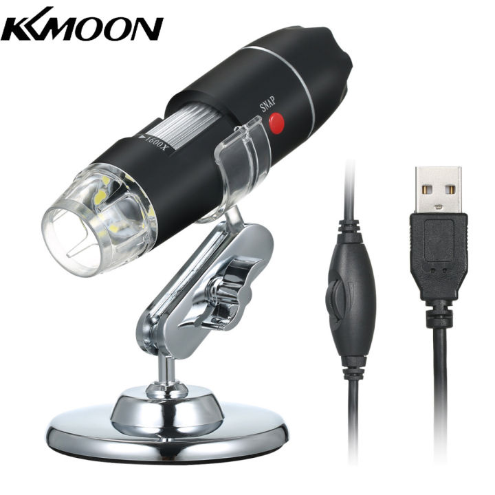 KKmoon USB Digital Microscope 1600X Magnification Camera LEDs with Stand  Portable Handheld Inspection Magnifier Lazada PH