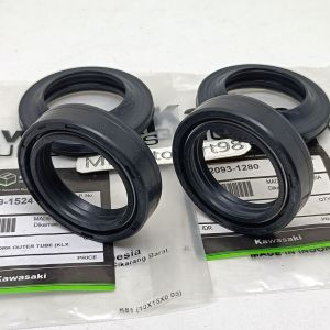 SEAL SHOCK DEPAN+TUTUP ABU NINJA R NINJA RR KLX 150 ORI