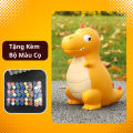 Tượng thạch cao tô màu Khủng Long Cute- Tượng tô màu cho bé gái tặng kèm cọ và màu vẽ acrylic. 