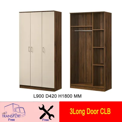 Wardrobe Cappuccino/Walnut 3Door 2 Door 1Door