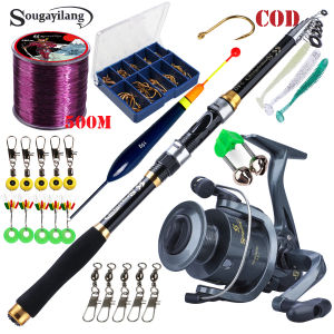 【COD] Sougayilang Fishing Rod and Reel Set 1.8m-2.4m Fishing Rod Set Full Set Telescopic Fishing Rod 1000-4000 Fishing Wheel  Fishing Rod and Reel Combos