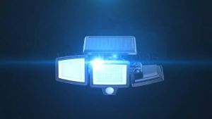 Solar Lights with Body Sensing Intelligent Outdoor Lamp Three Sides Wide-angle Lighting Remote Controllable
