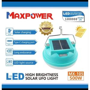Lampu LED Emergency Ufo 500W / Solar Panel LED / Lampu Emergency Gantung Lampu Taman Outdoor Lampu Tenaga Surya Lampu Camping Multifungsi