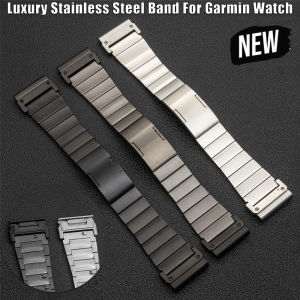 new 26mm Luxury Stainless Steel Band For Garmin Watch Fenix 6X 6XPro 5X 5XPlus 7X Men Business Strap For Garmin Descent Mk1 Bracelet high-quality