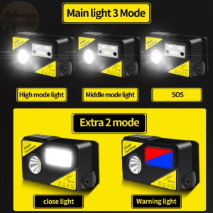 Portable Induction XPG LED Headlamp USB Charging Mini Headlight Hat Clip Light Built-in Battery Night Running Lamp Fishing Lantern