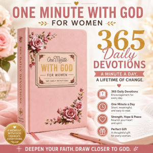 One Minute with God Christian Devotional Book 365 Daily Devotions Prayer Journal Bible Gift